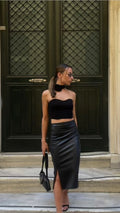 Noir Slit Skirt